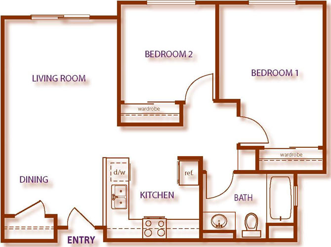 Floor Plan for Las Flores Village